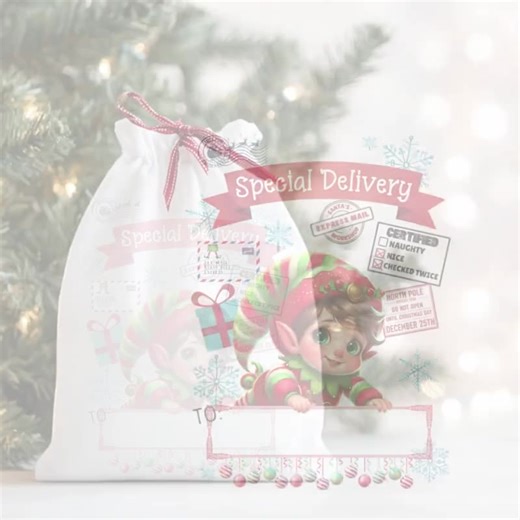 Santa Sack PNG, Christmas Elf Design (digital Download) - Etsy