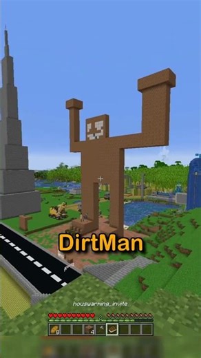 Dirt Man GONE WRONG In MINECRAFT #minecraftshorts #minecraft #schoollife