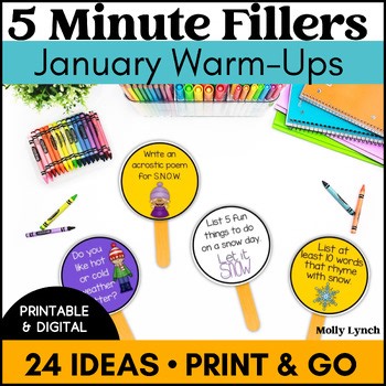 January 5 Minute Fillers January Warm Up Activities January Morning Work 1st Gr