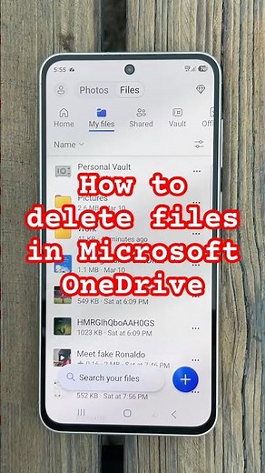 How to delete files in Microsoft OneDrive