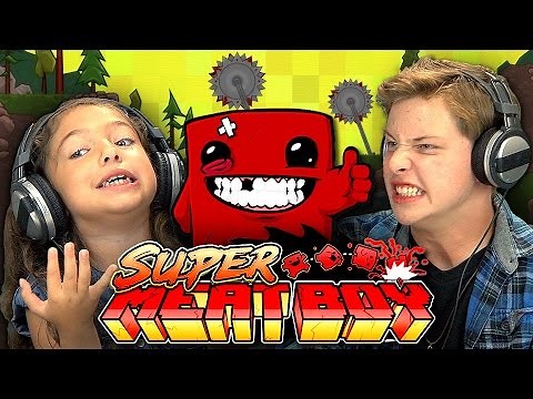 KIDS PLAY SUPER MEAT BOY (Kids React: Gaming)