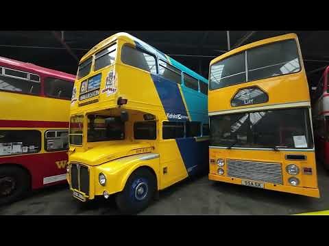 Vintage bus collection at the Glasgow Vintage Vehicle Trust (GVVT)-Bridgeton, Scotland