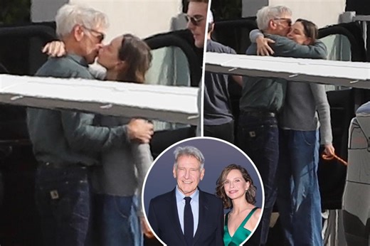 Harrison Ford, 81, and Calista Flockhart, 59, seen canoodling at airport after Thanksgiving getaway