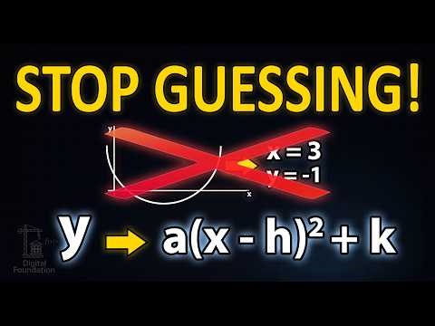 Stop Guessing the Vertex – Vertex Form Explained Simply
