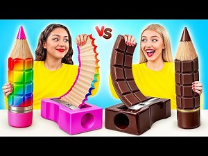 Real Food vs Chocolate Food Challenge | Amazing Food Hacks by Multi DO Challenge