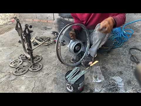 Motorcycle Wheel Re-Spokin
