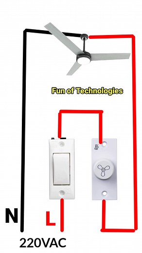 Fan Connection with Switch and Dimmer