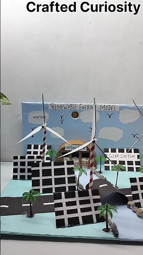Renewable Energy Working Model for Science Project | DIY Solar/ Wind Energy Model | Math Class model