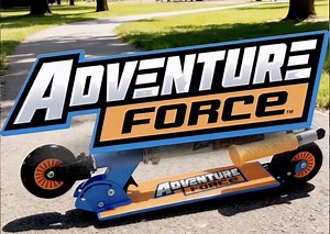 Adventure Force Folding Scooter - Blue and Orange 100mm Wheels 110 lbs Max Weight - 3 - Unisex
