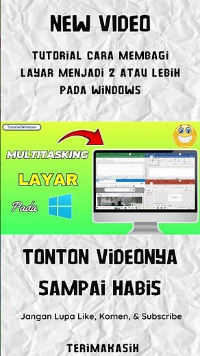 Tutorial Cara Membagi Layar Menjadi 2 Atau Lebih Pada Windows #multitasking #splitscreen #windows