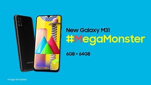 The #MegaMonster #GalaxyM31 is here. And it’s packed with a MEGA 64MP Quad Camera, a monstrous 6000mAh Battery and a vibrant 16.21cm (6.4”) sAMOLED FHD Infinity U Display. Buy now: https://bit.ly/Buy_GalaxyM31 | Samsung