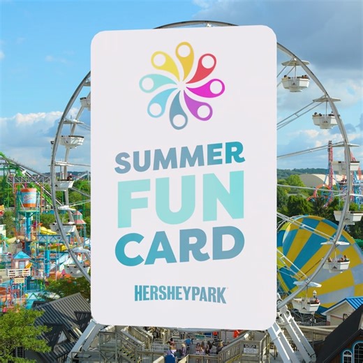 Hersheypark Summer Fun Card is back! Enjoy unlimited visits all Summer long for just $99 per person. ☀️ Epic Summer fun awaits - get your Summer Fun Card today: https://bit.ly/4g19lla | Hersheypark