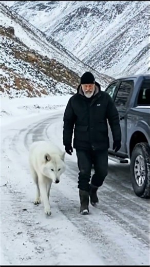 Mother Snow Wolf Saves Her Cubs with the Help of an Old Guy! #animals #rescueanimals #humanity