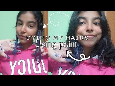 Dying my hairs using paint *gone wrong ☠️
