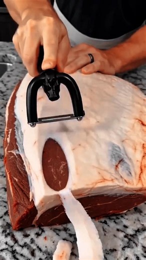 Meat Fat Trimming Work Tool with Manual Scraping Blade #worktool