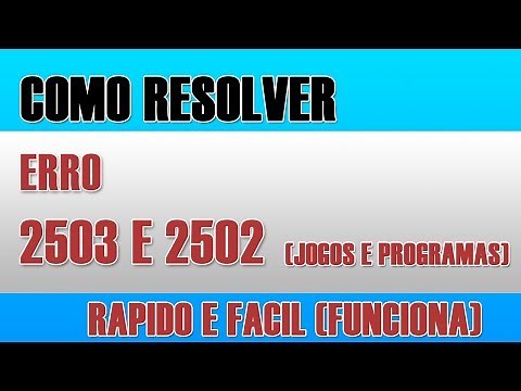 Como resolver o erro 2503 e 2502 em quase 1 min! FUNCIONA! [TUTORIAL] 2023