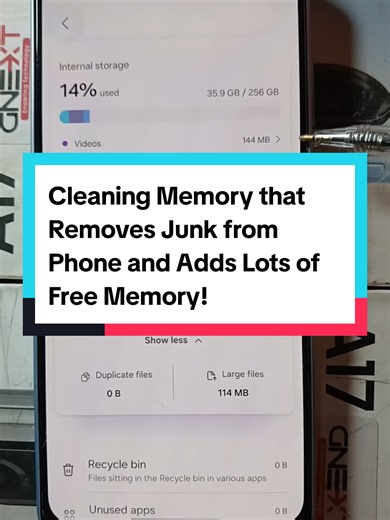Cleaning Memory that Removes Junk from Phone and Adds Lots of Free Memory!...more