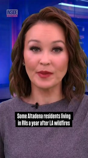 Inside Edition on Instagram: "On the one year anniversary of the devastating Los Angeles Fires, hardly any homes have been rebuilt. In Altadena, desperate homeowners are now turning to alternative living in the form of RVs. More than 100 Altadena residents who lost everything banded together and formed a group calling themselves the RV Homesteaders. They're living on their properties in an RV until they're able to rebuild and move back in. Inside Edition's Jim Moret spoke to resident Sheilah Kra
