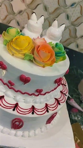 vanilla cake decorating fresh cream‪@SoumyaCRecipes‬‪@MrBeast‬#howtomakecakecreamathome#viral