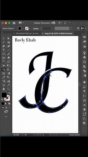 Design Character ( J + C ) #illustrator #design #logo