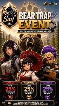 Best Bear Trap Rally Join Heroes! Yeonwoo, Amane & Chinko Guide | KINGSHOT