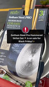 Black Friday steal! 🖤 The Gotham Steel Pro Hammered Ceramic 3-Piece Skillet Set is $20 off — now just $69.99 exclusively on Costco.com. Elevate your everyday cooking without the stick (or the stress). 🍳✨ . Why it’s worth it: Healthy ceramic non-stick, PFAS-free coating, cast stainless steel handles, thick forged aluminum, hammered finish, and a clean cream interior. . 🔥 Available now — only on Costco.com! Don’t miss out on the savings! #CostcoFinds #BlackFridayDeals #CostcoSale #KitchenEssent