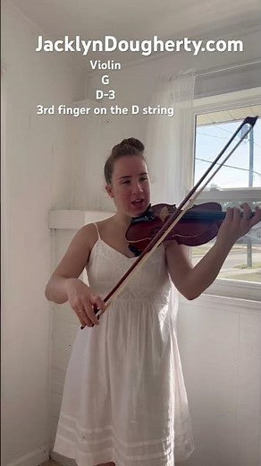 Where is G Note First Position On Violin D-3 3rd finger on the D string Jacklyn Dougherty #violin