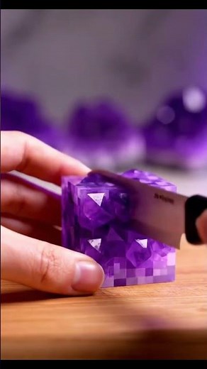Crystal chime of a Minecraft amethyst block 💜🔮 #ASMR #Minecraft #satisfying