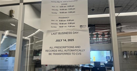 Multiple regional Rite Aid stores including 3 each in Redding and Butte County, set to close later this year