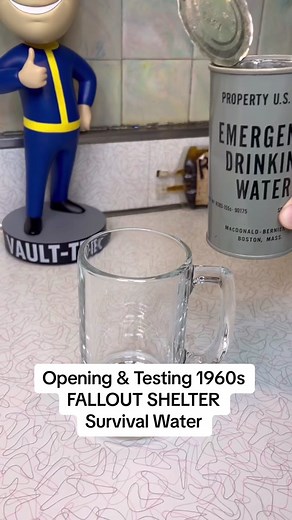 Opening & Testing 1960s FALLOUT SHELTER Survival Canned Water #fallout #fallouttok #mrsfallout