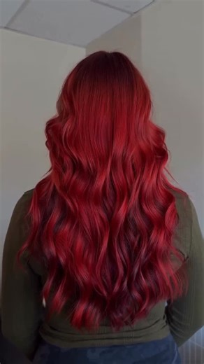 Joico Color Intensity on Instagram: "Dipped in ruby, glowing with joy! Joico reds makes you shine, glow with confidence, and impossible to ignore. 🤩♥️ @kenzielaynemua #JoicoColorIntensity Formula: Formula 1 (Roots): Joico LumiShine Permanent Crème Color 5R with 20 Volume LumiShine Developer #Joico #JoicoLumiShine Formula 2: Joico Color Intensity Red + Ruby Red #JoicoIntensity"