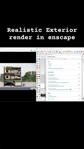 Easy trick to make realistic exterior render in enscape #enscape #3drendering #render