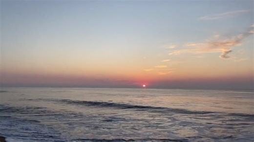 Ocean, Sunrise, Sun, Horizon