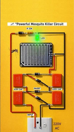 🔥 High Voltage Mosquito Killer Trap Circuit | DIY Electronics Project