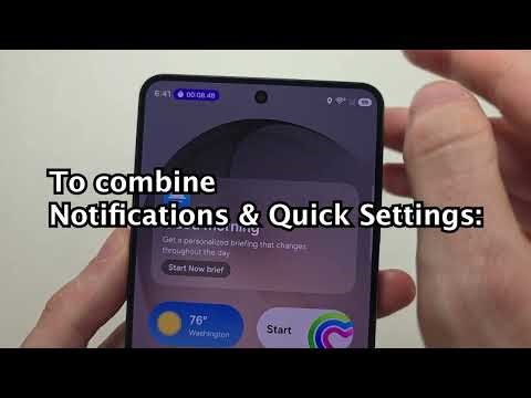 Samsung Galaxy S26 How to Combine Notifications & Quick Settings!