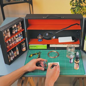 Portable Art Studio: Transform a Wooden Briefcase into a Creative Hub | Red Koala