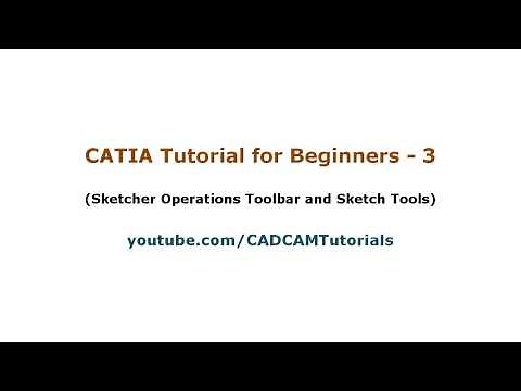 CATIA Tutorial for Beginners - 3 | Operations Toolbar and Sketch Tools Toolbar