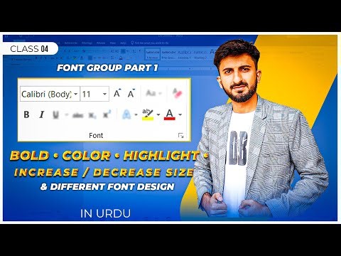 Class 4 MS Word Font Group – Part 1 | Bold, Color, Highlight ,Font | Easy Class | Zeeshan Mahdi