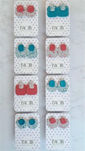 Clay Repository | Clay, DIY kits and supplies on Instagram: "New speckled series ✨️ I was craving soft coral, bright blue-green, and fresh contrasts to create a new collection with a natural, raw, almost mineral feel. Do these colors mean I’m counting down the days until spring? Absolutely 🌸 These speckled pieces were made using “Granite” (983) from Cernit’s Nature range. The technique is incredibly simple, yet so satisfying to work with. What I love most? Turning what every polymer clay