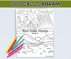 God Calls Abram - Bible Coloring Page and Craft - Genesis 12 Printable - Etsy