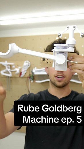 Episode 5: The top to bottom bunk transfer ••• A c shape ramp probably would’ve worked, and probably only would’ve taken one attempt…but no, I wanted to make an inertial governor that would take 3 iterations and may or may not even do anything. But it does look cool, so at least theres that. Now the ball softly transfers from the top wave set to the bottom, and then continues down a track at the end of the lower wave section. Time to move on to the next module! ••• #engineering #engineeringproce