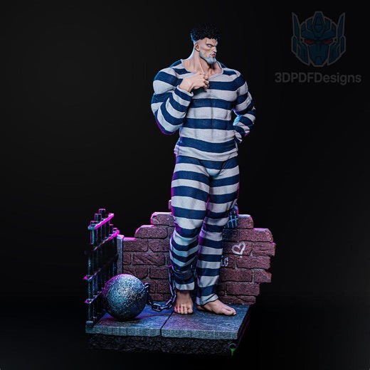 Puri-puri Prisoner One Punch Man STL 38cm | Anime Statue 3D Print Model - Etsy