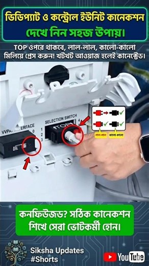 ভোটের দিন VVPAT ও Control Unit কানেকশন কীভাবে করবেন? ১ মিনিটে শিখুন! 🔌 #Shorts