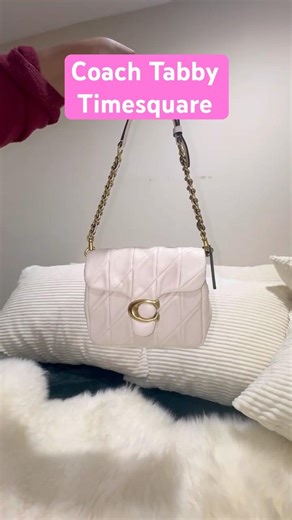 🤍 The Perfect Mini Bag: Coach Times Square Tabby 17 in Chalk ✨ #CoachNY #MiniBag #coachpurse