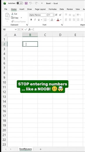 Enter numbers in excel fast! #excel #exceltips #exceltricks #spreadsheet