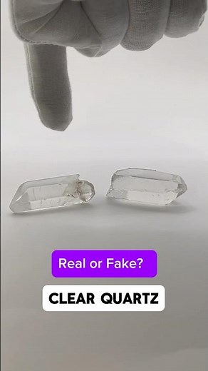 How to tell if my clear quartz crystals are real or fake? #fakecrystals #clearquartz #quartzcrystal