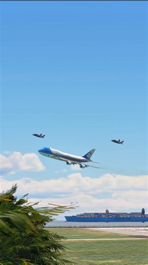 880K views · 9.9K reactions | Very Low pass of Air Force One escorted by F-35s Jets | IronGaming | Facebook