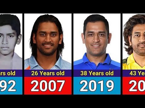 MS Dhoni's Transformation from the Age of 10 to 43