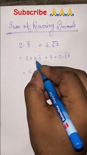 Sum of Recurring Decimal #maths