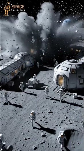 Moon Colony Explosion 💥🌕 #LunarColony #SpaceDisaster #MoonBase